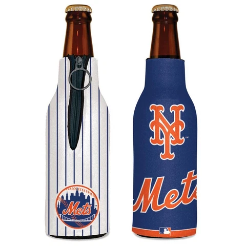 New York Mets 12oz Two Sided Bottle Cooler [NEW] MLB Can Holder Foam Koozie Cover