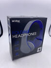 VIBE SOUND FOLDING HEADPHONES WITH 3.5MM INPUT BLUE AND GRAY