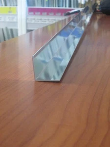 PROFILO IN ALLUMINIO CROMATO BRILLANTE ANGOLARE  A L MM25X25X1 MT 1 - Foto 1 di 1