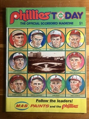 Phillies Today 1983 Official Scorecard Magazine - Scored (Mike Schmidt HR) - Image 1 of 4