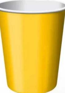 Creative Converting 9 oz Hot & Cold Cups Yellow - 8 Count - Picture 1 of 1