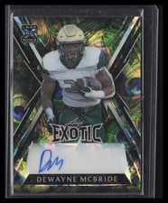 DEWAYNE MCBRIDE 2023 Leaf Exotic Crystal Peacock Rookie Autograph 7/8 VIKINGS