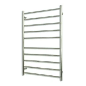 RADIANT Heated Towel Rail/Rack ROUND Bar Mirror Polish 750 x 1200mm BOTTOM LE... - Picture 1 of 10