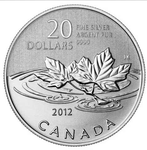 Canada 2012 FAREWELL TO THE PENNY $20 Pure Silver Maple Leaf Leaves FULL OGP! Cover