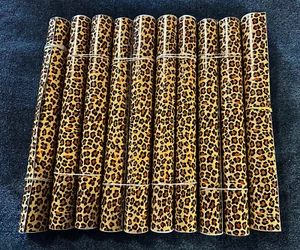 10 Rolls Cheetah/Leopard Print Vinyl (for Cricut) – 48" Each ( & one is 42") - Picture 1 of 3