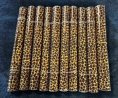 10 Rolls Cheetah/Leopard Print Vinyl (for Cricut) – 48" Each ( & one is 42") - Image 1 of 3