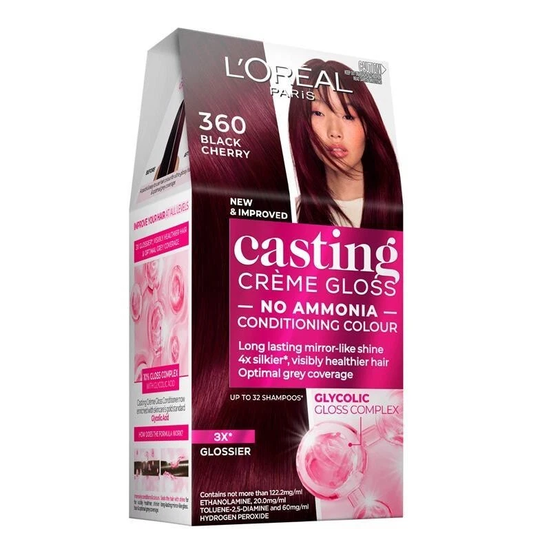 L'Oreal Paris Casting Creme Gloss Semi-Permanent Hair Color Dye 360 Black Cherry - Image 1 of 1