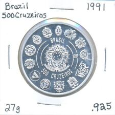 Brazil 1991 500 Cruzeiros KM621 Silver Proof - Ibero-American series