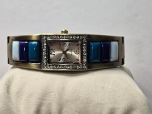 Reloj brazalete de cuarzo Avon multi piedra Bling Works - Imagen 1 de 6