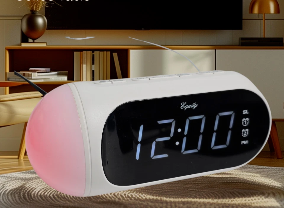Equity Clock Radio with Nature Sounds and Mood Light Model: M80734 - Image 1 of 4