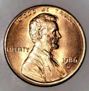 1986 D Lincoln Memorial Cent - Picture 1 of 8