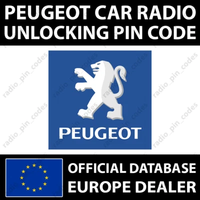 PEUGEOT RADIO PIN CODE 206 207 2008 307 308 407 107 106 3008 207 306 1007 206 - Image 1 of 4
