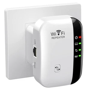 WiFi Signal Extender Range Repeater Extender Socket Booster with Etherne UK Plug - Picture 1 of 8