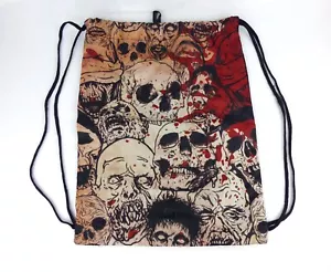 Bolso Zombie Mochila Calavera Estampada Cincha 17X13.5 Horror Monstruos Espíritu Halloween - Imagen 1 de 12