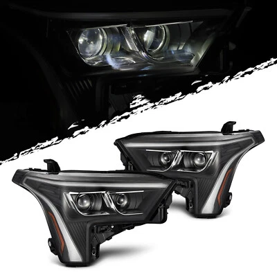 Fit 2022-2024 Toyota Tundra/Sequoia LUXX-Series Black LED Headlights w/DRL - Image 1 of 4