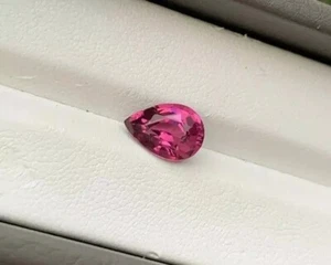 Stunning Pink Sapphire Pear Cut 7-8 Ct Loose Natural Ceylon Certified Gemstone - Picture 1 of 6