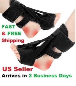 Plantar Fasciitis Night Splint Ankle Support Drop Foot Orthotic Brace Pain Wrap - Picture 1 of 12