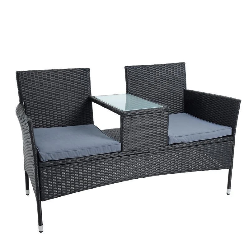 Polyrattan Gartenbank Bank Rattan Sitzbank 2-Sitzer Gartenmöbel Balkonmöbel - Bild 1 von 4