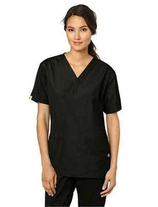 Blusa Médica WONDER WINK Para Mujer Talla XS Algodón Negro - Imagen 1 de 8