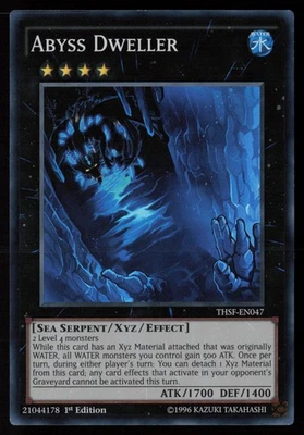 Yugioh Abyss Dweller THSF-EN047 1st Edition Super Rare NM - Image 1 of 2