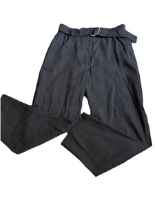 Zara Black Belted Trouser Pant size Medium - Foto 1 di 10