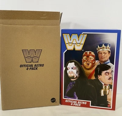 Mattel WWE Retro 4-Pack Wave 4 Undertaker Paul Bearer Vader Jerry King Lawler - image 1 of 3