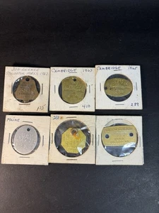 6 Vintage 1960’s Dog License Tags- PA, Mass. Maryland, Maine & Illinois - Picture 1 of 8