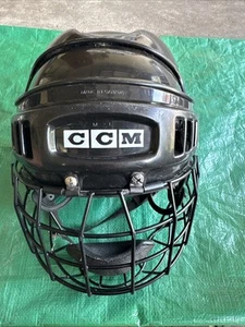 Casco de hockey sobre hielo CCM negro vintage - SM 15 - Imagen 1 de 9