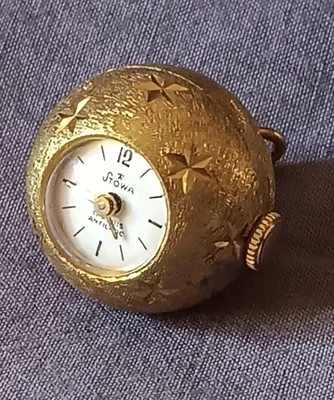 Stowa Germany 17 Rubis Antichoc Women's ball Orb pendant watch with stars  Works - Image 1 of 4