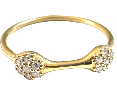 Authentic Pandora 18k Gold Diamond Pave Love Pod Ring 970108D 59 - Image 1 of 4