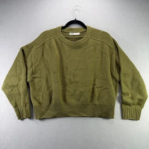 Suéter tejido manga larga cuello redondo acanalado verde oliva Elodie para mujer talla S - Imagen 1 de 9