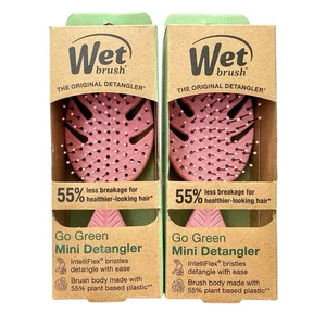 Cepillo Desenredante Wet Go Green MINI El Viaje Original, PACK 2, Nuevo en Caja - Imagen 1 de 7