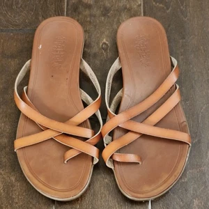 Mad Pole braune Damen-Riemchensandalen ─ Größe 10 - Bild 1 von 8