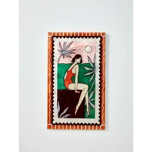 NEW Jones & Co Wall Art Resort Dangle Green - Picture 1 of 2