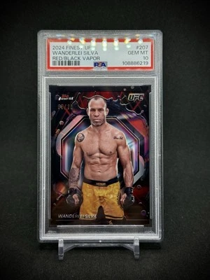Wanderlei Silva 2024 Topps Finest UFC Red Black Vapor Refractor /10 SSP PSA 10 - Image 1 of 3