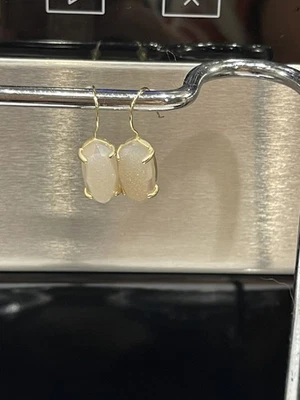 Kendra Scott Harrison Gold Drusy Drop Earrings Iridescent - Image 1 of 4