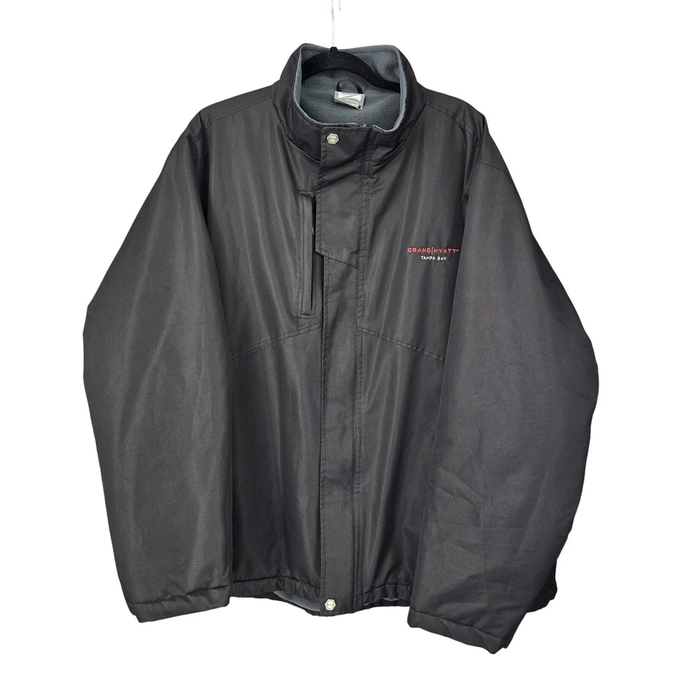 Jaqueta masculina Zorrel tamanho 2XL preta Grand Hyatt Tampa FL logotipo forrada de lã - Imagem 1 de 4