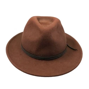 Chuck Quality Goods Fedora Hat Red Brown 100% Wool Classic Men’s Style - Picture 1 of 6