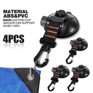 4Pcs Heavy Duty Suction Cups with Hooks Vacuum Suction Cup Wall Anchor Portable - Picture 1 of 13