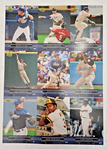2005 Upper Deck San Diego Padres Sheet (Gwynn, Winfield, Peavy, Etc.)