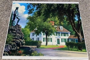 Vintage Paul Detlefsen Print 11"x 14" Landmark of Liberty Colonial House - Picture 1 of 3