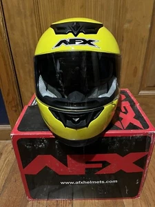 AFX FX-105 Motorcycle Riding Helmet Solid Yellow Size XS - Picture 1 of 4