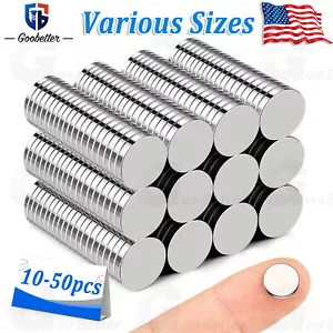 N35 Round Disc Magnets Mini/tiny/small/large Neodymium Rare Magne Various Sizes - Picture 1 of 11