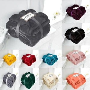 Sherpa Fux Pelzwirfe Luxus Doppelkönig gemütlich warm große Vliesdecke Schlafsofa - Bild 1 von 54