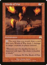 Words of War Onslaught NM Red Rare MAGIC THE GATHERING MTG CARD ABUGames