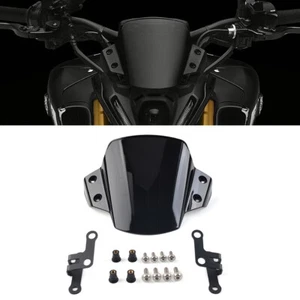 Motorcycle Windshield Windscreen Wind Screen For Yamaha MT-09 2021-2023 Black - Foto 1 di 9