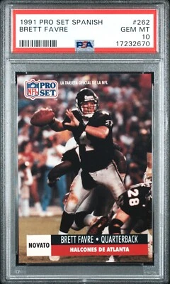 1991 PRO SET ESPAÑOL BRETT FAVOR #262 ROOKIE RC PSA 10 Foto 1 de 2