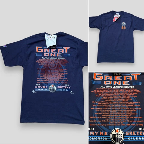 Vintage Pro Player Edmonton Oilers Wayne Gretzky T-Shirt Size M (20X29.5) NEW Cover