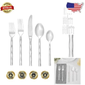 Set Posate 20 Pezzi Calypso Acciaio Inox per Pranzo Elegante - Servizio per 4 - Foto 1 di 6