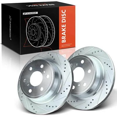 Rotores traseiros perfurados para Cadillac Escalade Chevrolet Avalanche Suburban GMC Yukon - Imagem 1 de 4